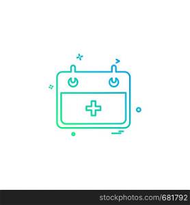 hospital calender date day icon vector design