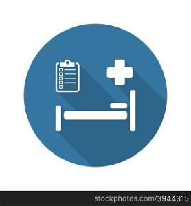 Hospital Care Icon. Flat Design.. Hospital Care and Medical Services Icon. Flat Design. Isolated.