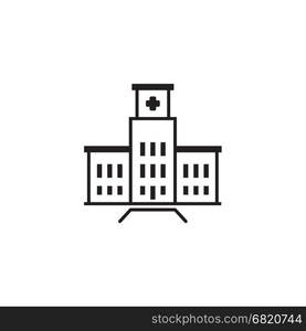 Hospital Complex Icon. Flat Design.. Hospital Complex Icon. Flat Design Isolated building.