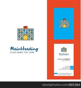 Hospital Creative Logo and business card. vertical Design Vector