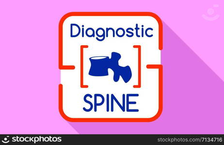 Hospital diagnostic spine icon. Flat illustration of hospital diagnostic spine vector icon for web design. Hospital diagnostic spine icon, flat style