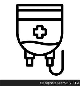 Hospital dropper bag icon outline vector. Bed doctor. Medical patient. Hospital dropper bag icon outline vector. Bed doctor