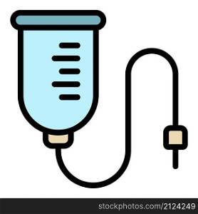 Hospital dropper icon. Outline hospital dropper vector icon color flat isolated. Hospital dropper icon color outline vector