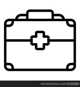 Hospital first aid kit icon outline vector. Emergency box. Health bag case. Hospital first aid kit icon outline vector. Emergency box