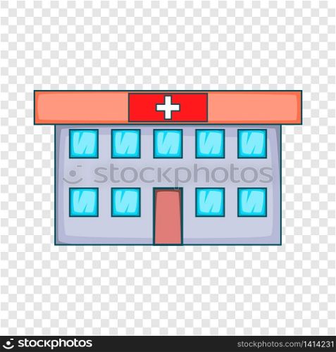 Hospital icon. Cartoon illustration of hospital vector icon for web. Hospital icon, cartoon style