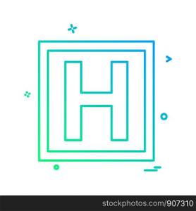 Hospital icon design vector