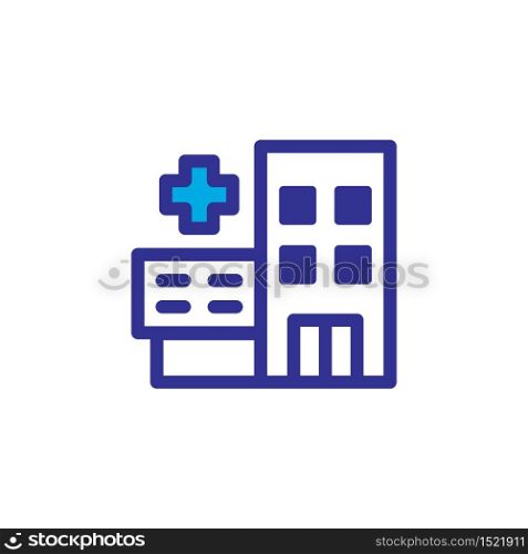 hospital icon logo illustration design