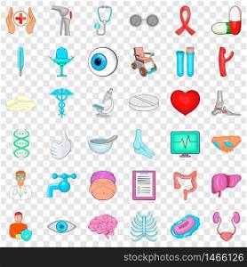 Hospital icons set. Cartoon style of 36 hospital vector icons for web for any design. Hospital icons set, cartoon style