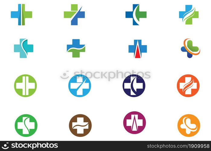 Hospital logo and symbol vector set