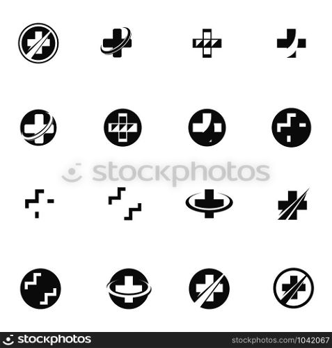 Hospital logo and symbols template icons vector health
