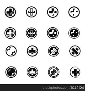 Hospital logo and symbols template icons vector health