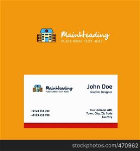 Hospital logo Design with business card template. Elegant corporate identity. - Vector