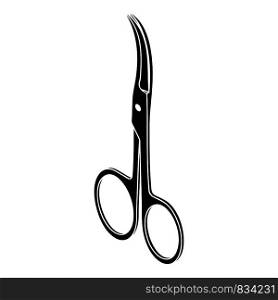 Hospital scissors icon. Simple illustration of hospital scissors vector icon for web design isolated on white background. Hospital scissors icon, simple style