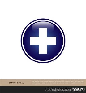 Hospital Signage Icon Vector Logo Template Illustration Design. Vector EPS 10.