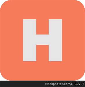 hospital symbol illustration in minimal style isolated on background