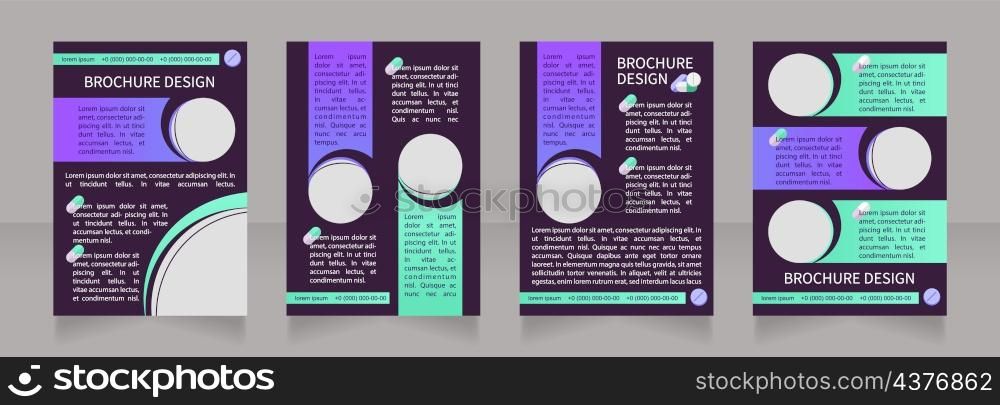 Hospital treatment and therapy blank brochure layout design. Vertical poster template set with empty copy space for text. Premade corporate reports collection. Editable flyer paper pages. Hospital treatment and therapy blank brochure layout design
