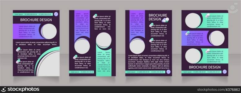 Hospital treatment and therapy blank brochure layout design. Vertical poster template set with empty copy space for text. Premade corporate reports collection. Editable flyer paper pages. Hospital treatment and therapy blank brochure layout design