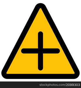 Hospital triangular sign with warning for loud horn restriction