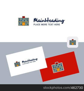 Hospital vector logotype with business card template. Elegant corporate identity. - Vector