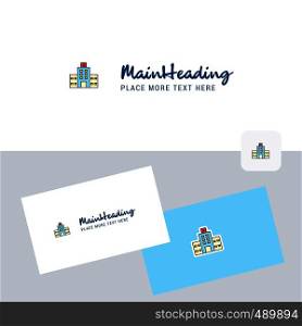 Hospital vector logotype with business card template. Elegant corporate identity. - Vector