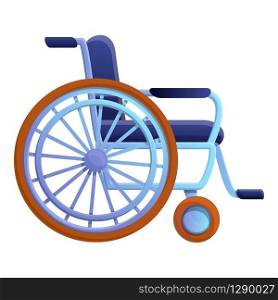 Hospital wheelchair icon. Cartoon of hospital wheelchair vector icon for web design isolated on white background. Hospital wheelchair icon, cartoon style