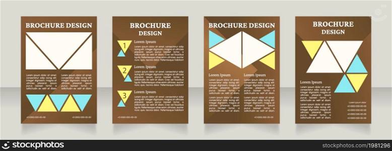 Hospitality business development strategies blank brochure layout design. Vertical poster template set with empty copy space for text. Premade corporate reports collection. Editable flyer paper pages. Hospitality business development strategies blank brochure layout design