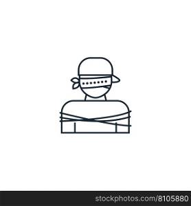 Hostage creative icon from war icons collection Vector Image