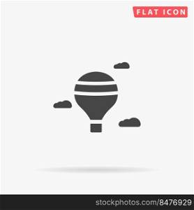 Hot air ballon flat vector icon. Hand drawn style design illustrations.. Hot air ballon flat vector icon