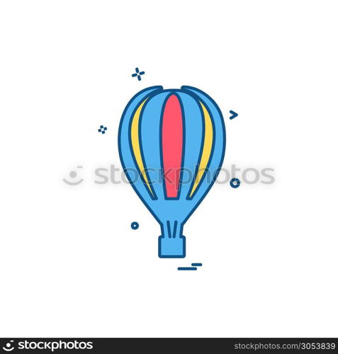 Hot air balloon icon design vector