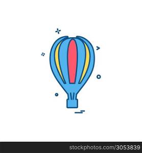 Hot air balloon icon design vector