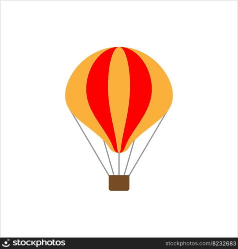 Hot Air Balloon Icon Design Vector Art Illustration