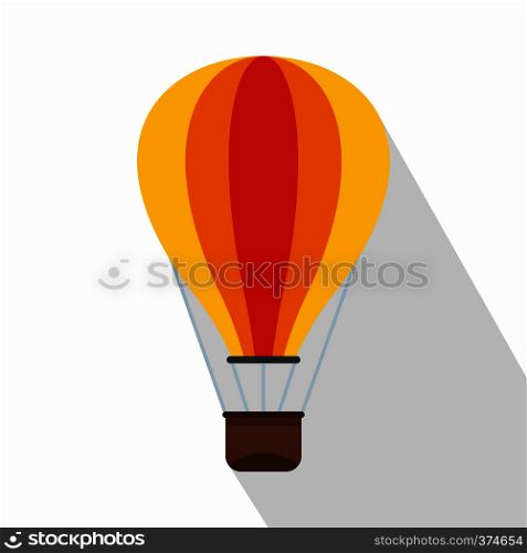Hot air balloon icon. Flat illustration of baloon vector icon for web design. Hot air balloon icon, flat style