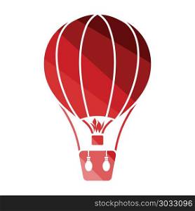 Hot air balloon icon. Hot air balloon icon. Flat color design. Vector illustration.