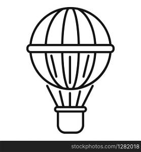 Hot air balloon icon. Outline hot air balloon vector icon for web design isolated on white background. Hot air balloon icon, outline style