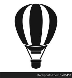 Hot air balloon icon. Simple illustration of hot air balloon vector icon for web design isolated on white background. Hot air balloon icon, simple style
