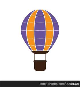 hot air balloon icon vector illustration symbol design