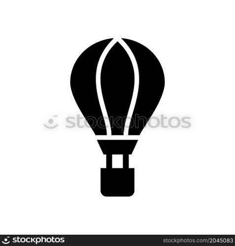 hot air balloon icon vector solid style