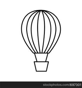 hot air balloon outline icon vector isolated on white eps. hot air balloon outline icon vector isolated
