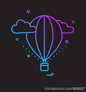 Hot air balloons icon design vector