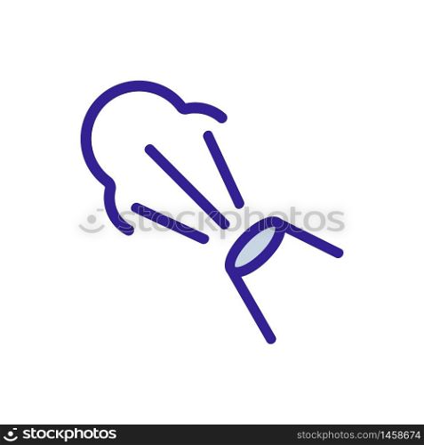 hot air outlet from nozzle of device icon vector. hot air outlet from nozzle of device sign. color symbol illustration. hot air outlet from nozzle of device icon vector outline illustration