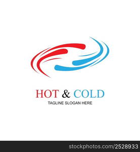 hot and cold logo illustration design template