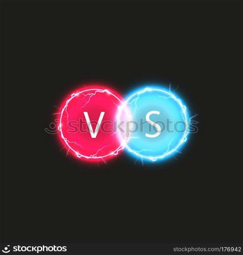 Hot and cold sparkling strength. Energy lightning with an electrical discharge isolated on a transparent background. Collision of two forces with red and blue light. Vector illustration. V S.. Hot and cold sparkling strength. Energy lightning with an electrical discharge isolated on a transparent background. Collision of two forces with red and blue light. Vector illustration. V S