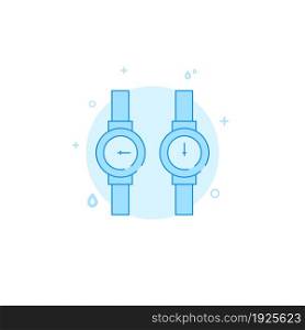 Hot and cold water meters vector icon. Plumbing flat illustration. Filled line style. Blue monochrome design. Editable stroke. Adjust line weight.. Hot and cold water meters flat vector icon. Plumbing symbol filled line style. Blue monochrome design. Editable stroke