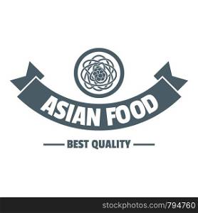 Hot asian food logo. Simple illustration of hot asian food vector logo for web. Hot asian food logo, simple gray style