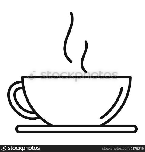 Hot cafe cup icon outline vector. Tea drink. Morning cafe. Hot cafe cup icon outline vector. Tea drink