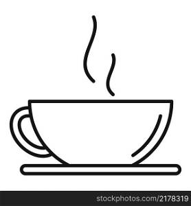 Hot cafe cup icon outline vector. Tea drink. Morning cafe. Hot cafe cup icon outline vector. Tea drink