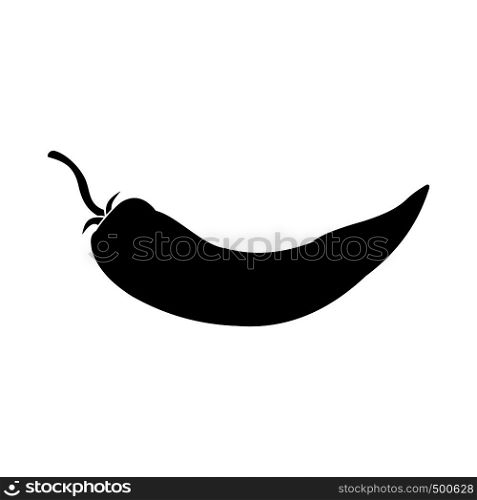 Hot chili pepper icon in simple style isolated on white background. Hot chili pepper icon, simple style