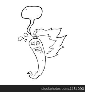 hot chilli pepper freehand drawn speech bubble cartoon