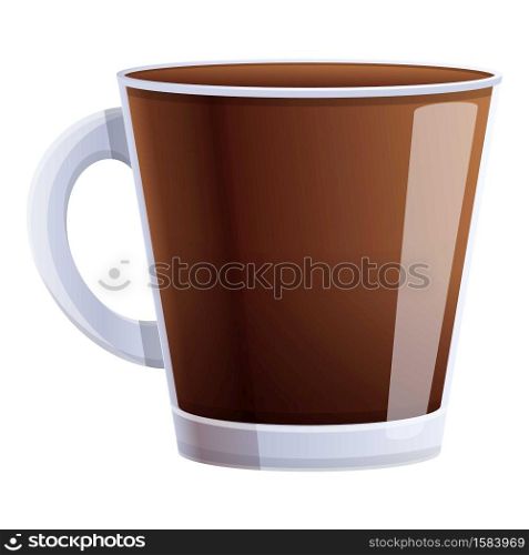 Hot coffee cup icon. Cartoon of hot coffee cup vector icon for web design isolated on white background. Hot coffee cup icon, cartoon style