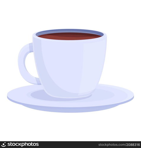 Hot coffee cup icon cartoon vector. Morning cafe. Cappuccino mug. Hot coffee cup icon cartoon vector. Morning cafe